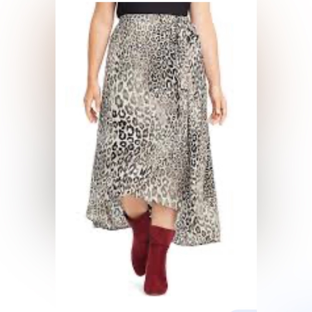 Plus size faux wrap skirt